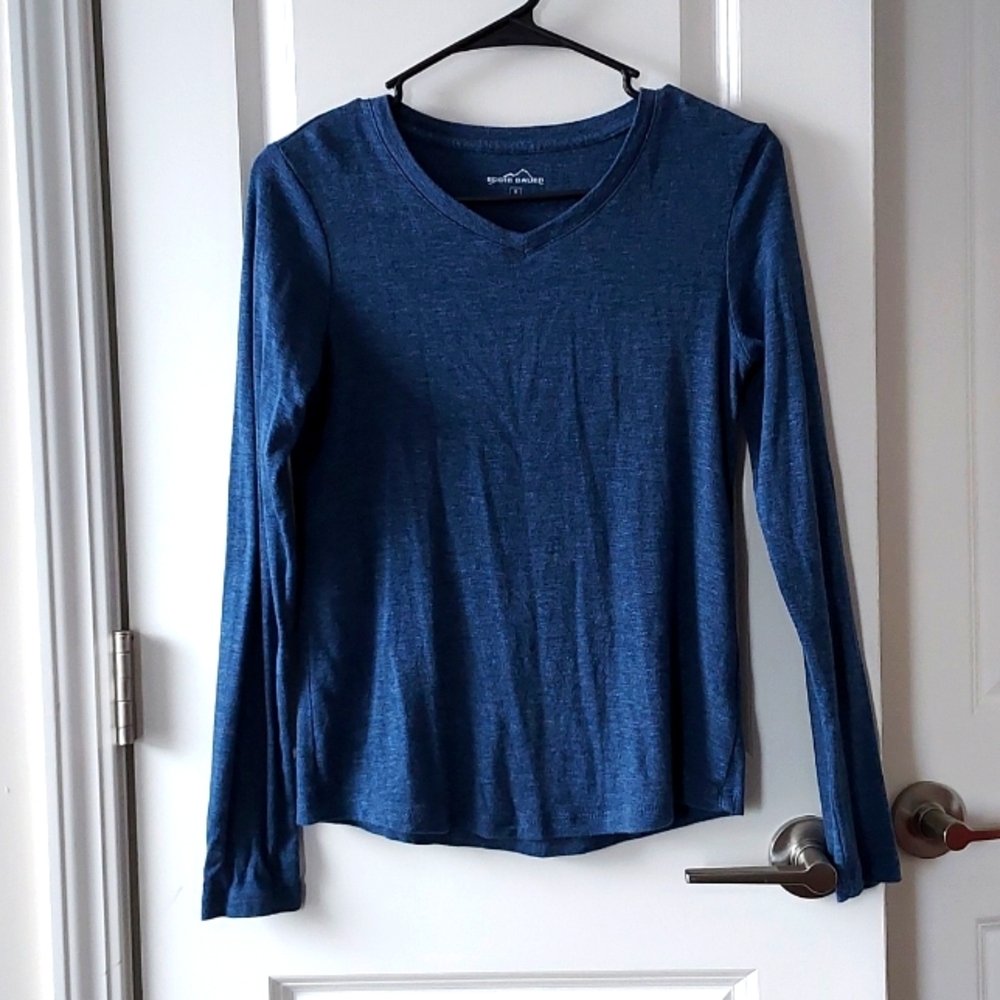 Eddie Bauer long sleeve top blue small
